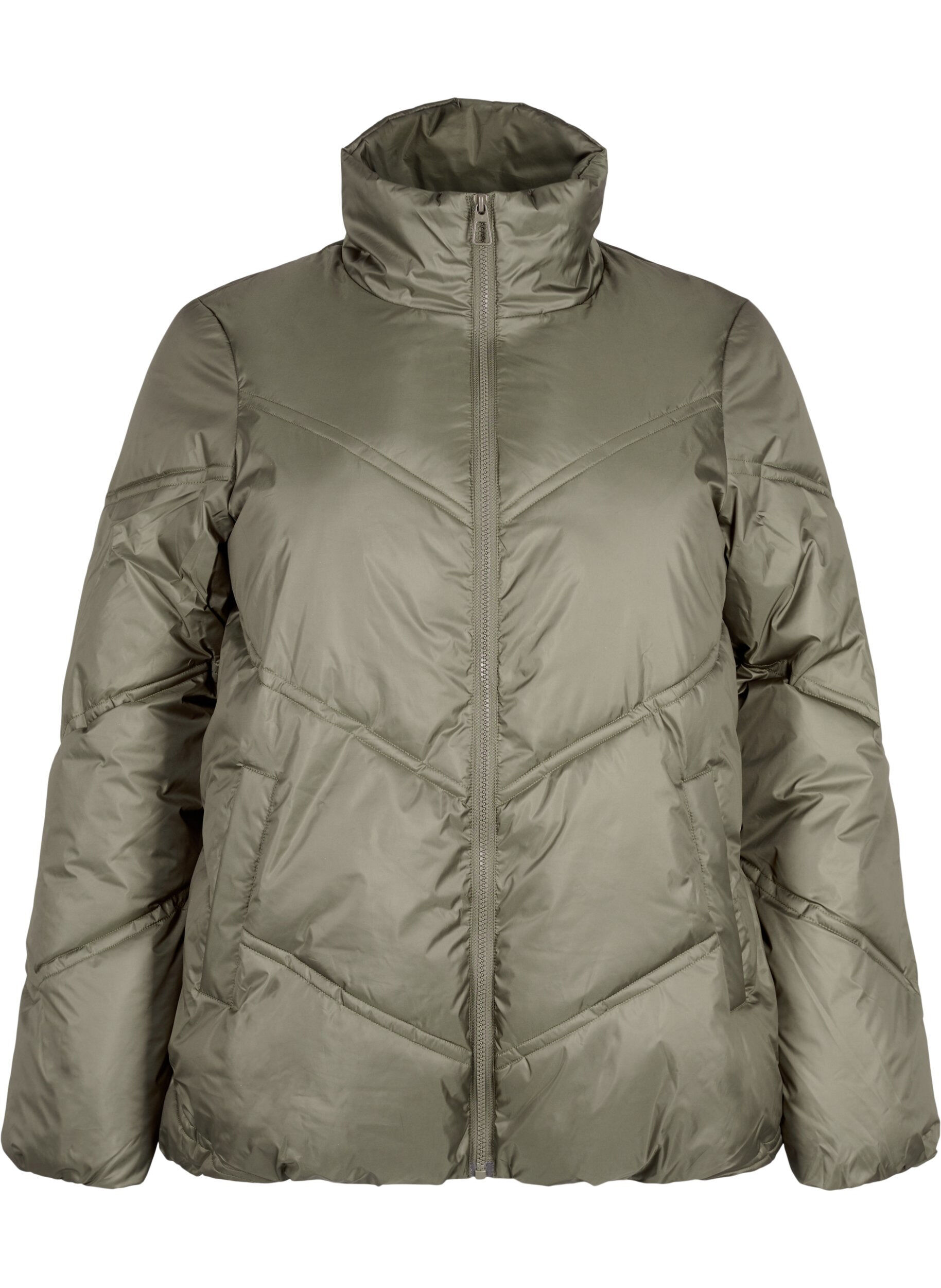 Zizzifashion Short puffer Winter jacket with pockets, Bungee Cord , Packshot image number 0