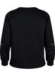 Sweatshirt with embroidered cut-outs, Black, Packshot image number 1