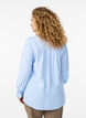 FLASH - Striped shirt blouse with V-neck, Light Blue, Model image number 2