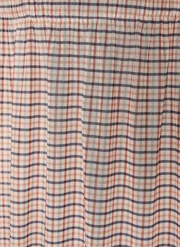 Checked mesh midi skirt, Beige, Packshot image number 2