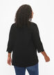 Viscose shirt with v-neckline, Black, Model image number 1