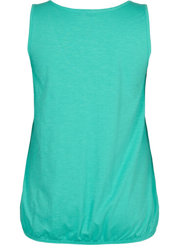 Cotton top with lace trim, Aqua Green, Packshot image number 1
