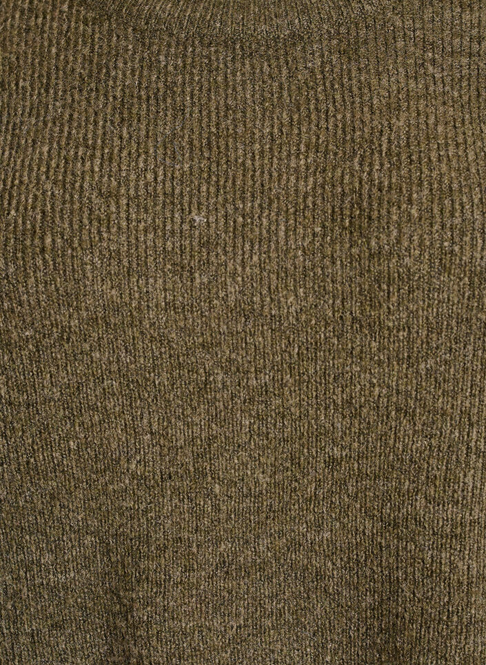 Melange knit blouse with round neck, Green, Packshot image number 2