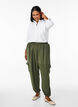 Harem trousers with cargo pockets and elasticated waist, Green, Model image number 0
