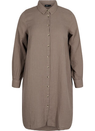 Long cotton shirt with a classic collar, Falcon, Packshot image number 0
