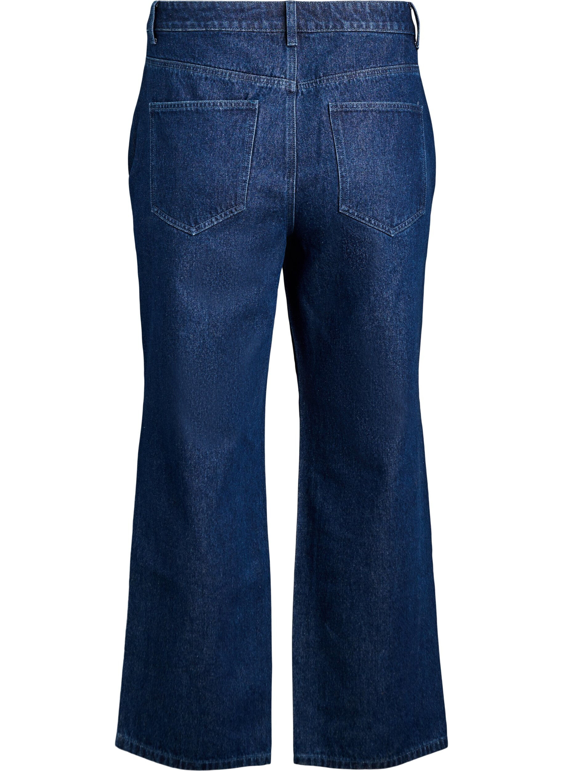 Zizzifashion Wide leg jeans with studs and a high waist, Blue, Packshot image number 1