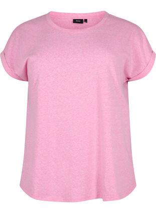 Melange t-shirt with short sleeves, Rosebloom Mél, Packshot image number 0