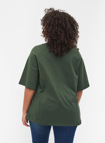 Cotton top with wide, 2/4-length sleeves, Mountain View, Model image number 1
