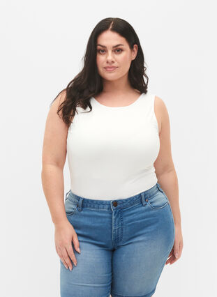 Stretchy reversible top, Bright White, Model image number 2
