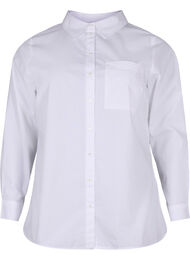 Shirt in cotton blend, Bright White, Packshot