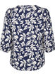 3/4 sleeve cotton blouse with print, Naval Academy Flower, Packshot image number 1