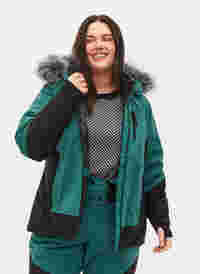 Ski jacket with detachable hood, Mallard Green Comb, Model