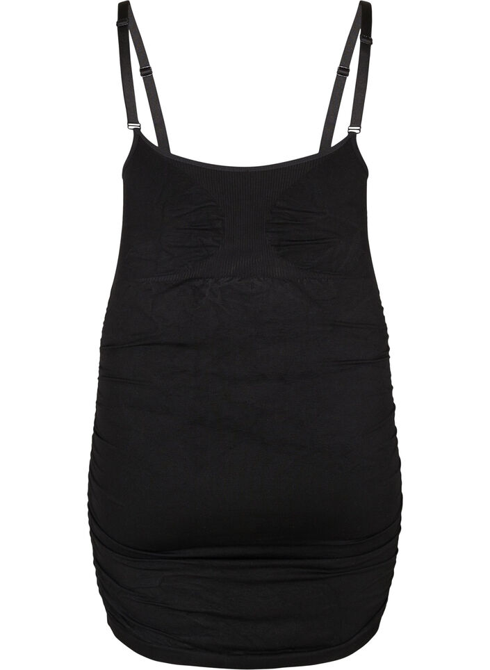 Seamless maternity top with breastfeeding function, Black, Packshot image number 1