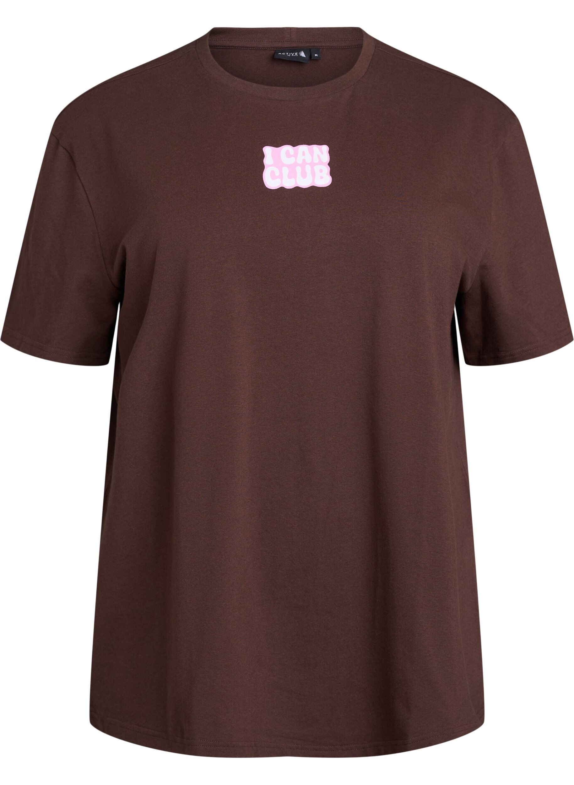 ZizzifashionSporty T-shirt in organic cotton, Brown, Packshot image number 0