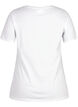 Basic t-shirt with v-neck, White, Packshot image number 1