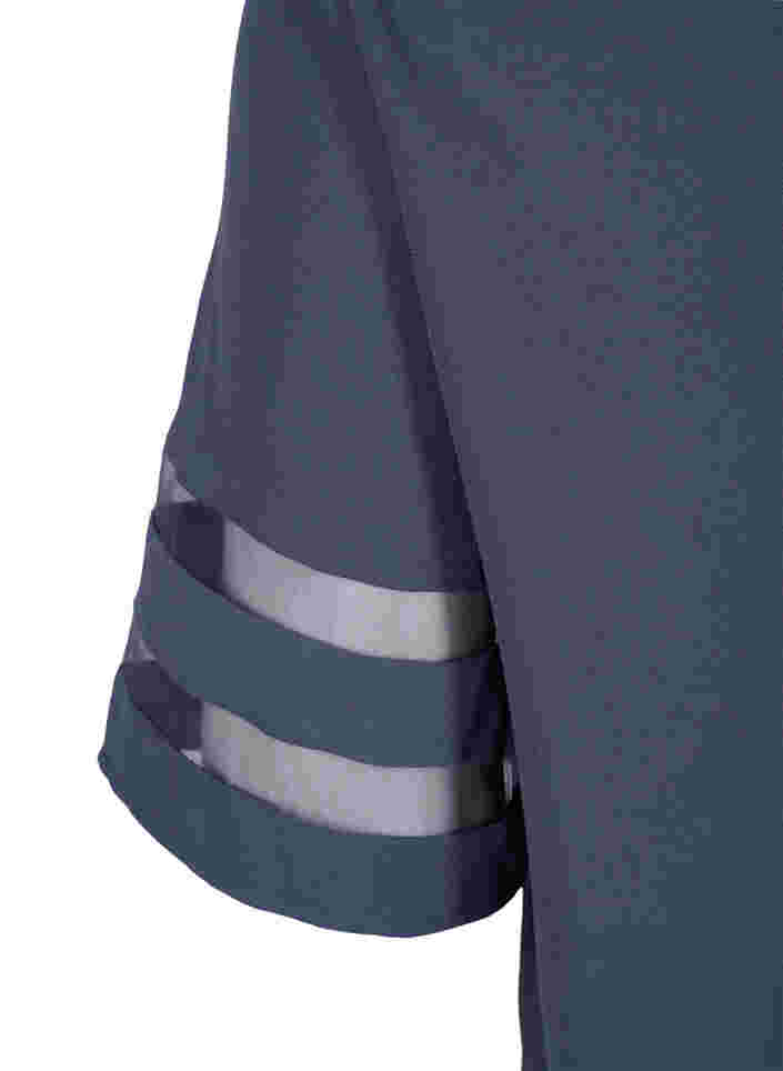 Short-sleeved blouse with v-neck, Odysses Gray, Packshot image number 2