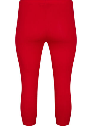 Basic 3/4-length viscose leggings, Tango Red, Packshot image number 1