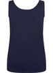 Solid color basic top in cotton, Blue, Packshot image number 1