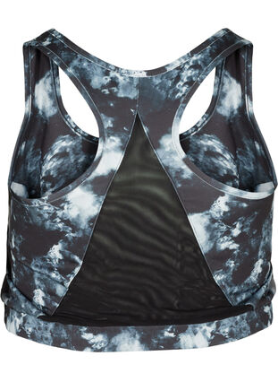 Sports bra with print and mesh, Shadow Print, Packshot image number 1