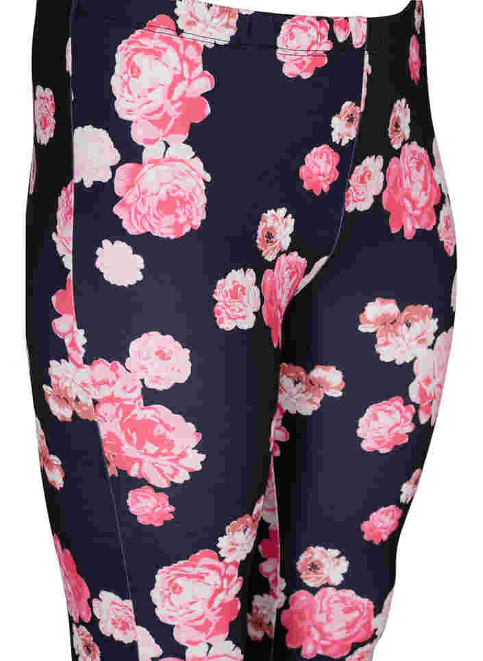 Printed leggings, Flower AOP, Packshot image number 2