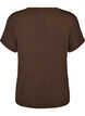 Basic V-neck T-shirt in viscose, Brown, Packshot image number 1