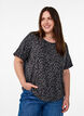 T-shirt with round neck and all-over print, Grey, Model image number 0