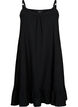Cotton dress with thin straps and an A-line cut, Black, Packshot image number 0