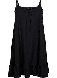 Cotton dress with thin straps and an A-line cut