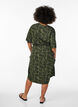 Midi-length jersey dress with tie belt at the waist, Green, Model image number 1