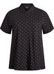 Dotted polo shirt with short sleeves, Black, Packshot image number 0