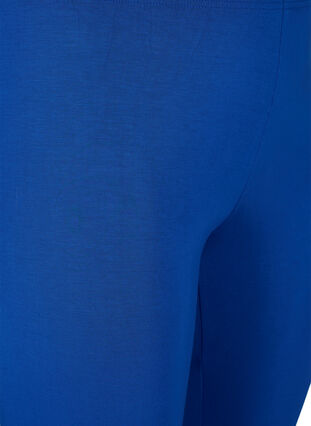 Basic 3/4 leggings in viscose, Monaco Blue, Packshot image number 2