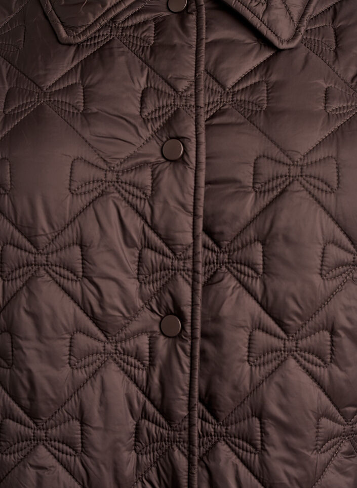 Lightly padded jacket with decorative quilting, Brown, Packshot