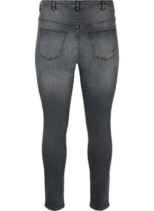 Tight-fitting jeans with rip details, Grey Denim, Packshot image number 1