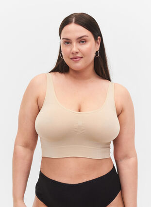 Soft non-padded bra, Nude, Model image number 0