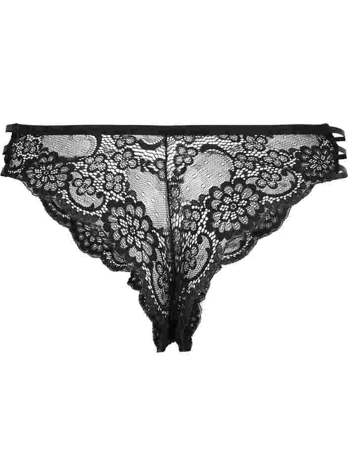 Brazilian lace underwear, Black, Packshot image number 1