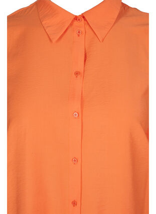 Long shirt in viscose, Celosia Orange, Packshot image number 2