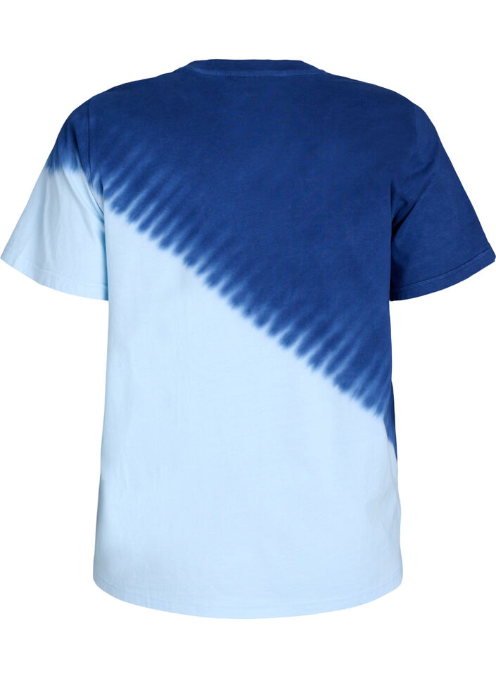 Dip-dye T-shirt in organic cotton, Blue, Packshot image number 1