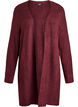 FLASH - Long ribbed cardigan with an open front, Red, Packshot image number 0