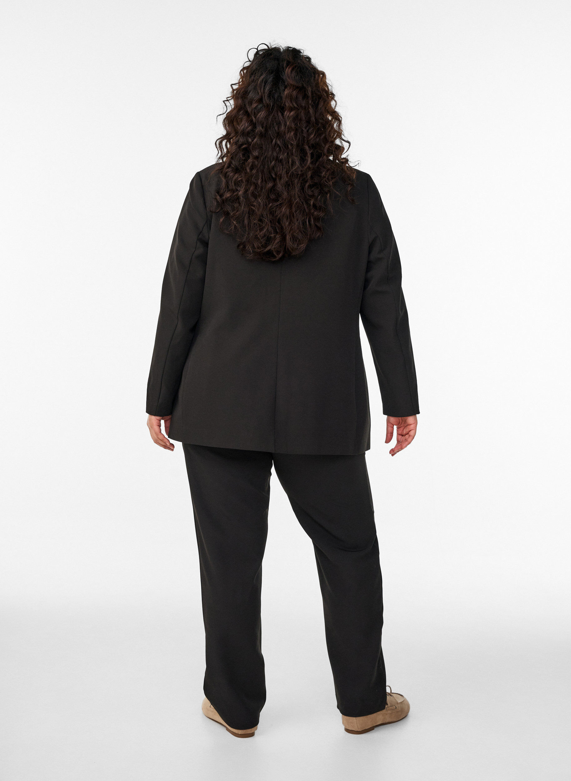 ZizzifashionTrousers with pockets and straight legs, Black, Model image number 1