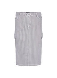 Striped pencil skirt with pockets, Black & White Stripe, Packshot