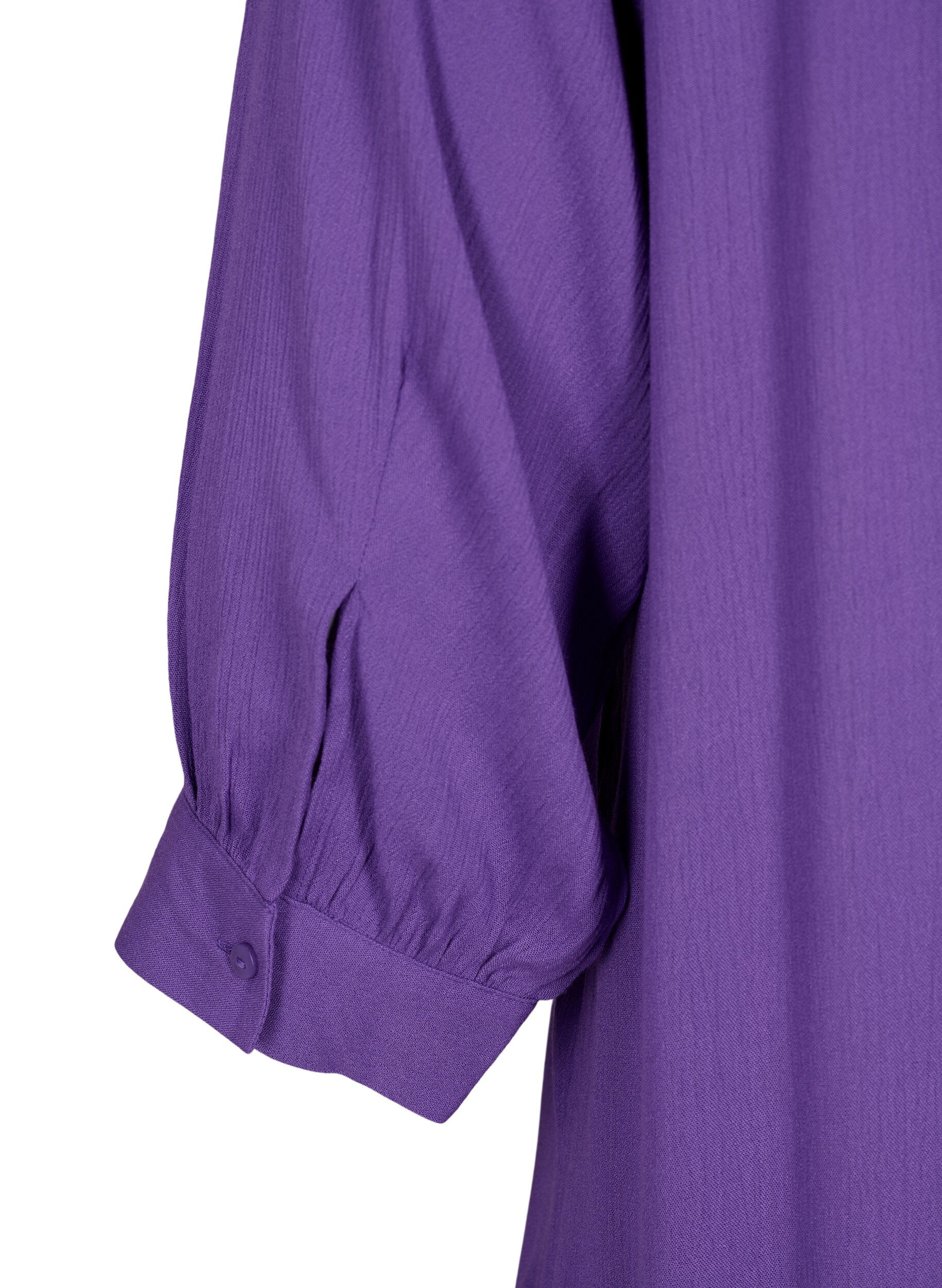 Zizzifashion Viscose tunic with 3/4 sleeves, Purple, Packshot image number 3