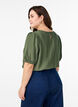 Viscose blouse with 1/2 sleeves, Green, Model image number 2