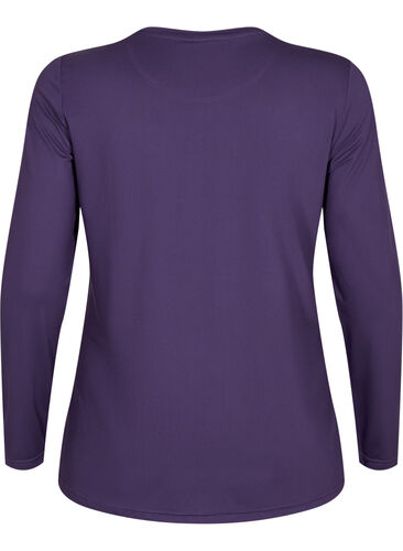 Long-sleeved training shirt, Purple Plumeria, Packshot image number 1