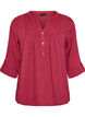 Blouse in cotton muslin with broderie anglaise, Red, Packshot image number 0