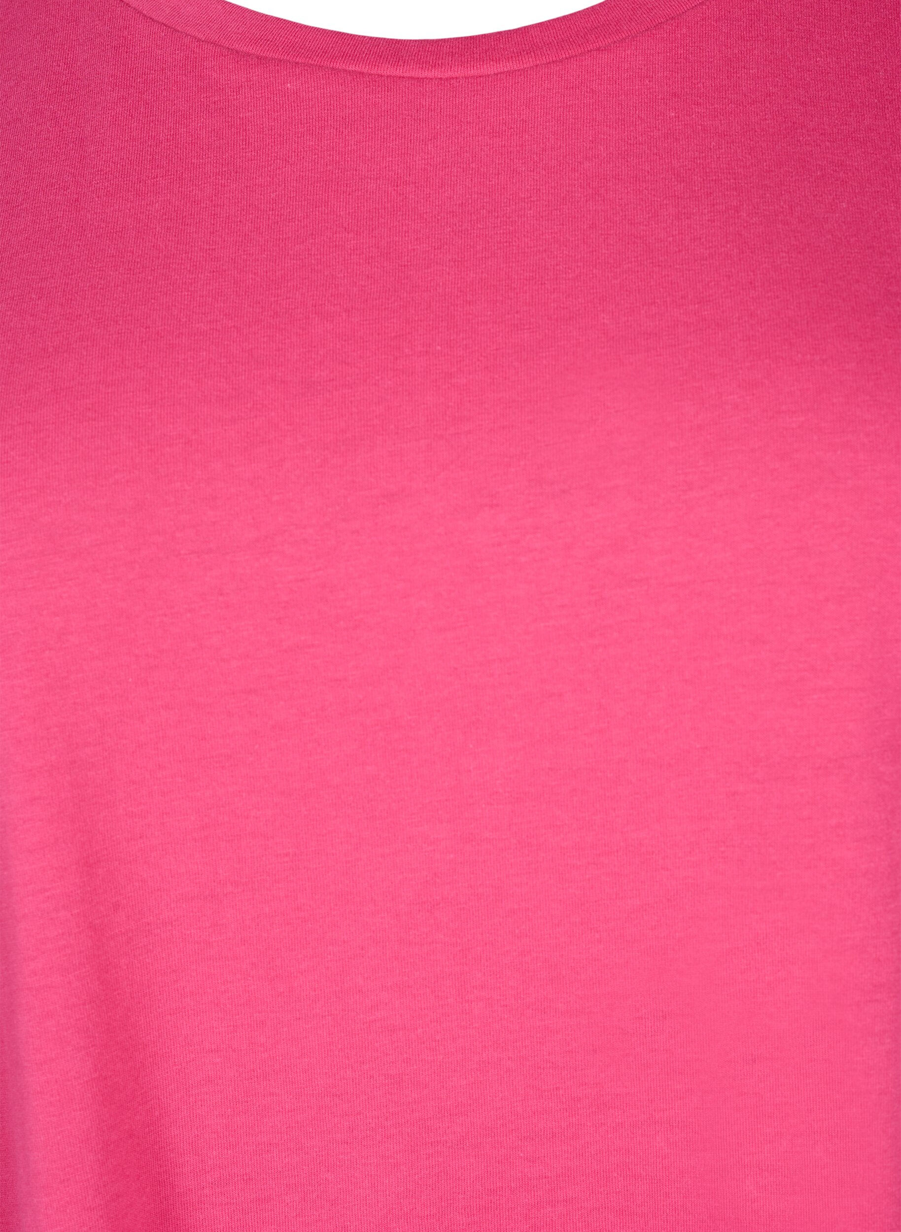 Zizzifashion Short-sleeved cotton blend t-shirt, Pink, Packshot image number 2