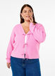 Knitted cardigan with tie belt, Begonia Pink Mel., Model image number 0
