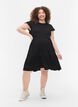 Pregnancy dress in broderie anglaise with breastfeeding function, Black, Model image number 3