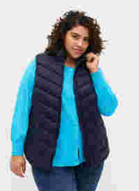 Short vest with zip and pockets, Navy Blazer, Model