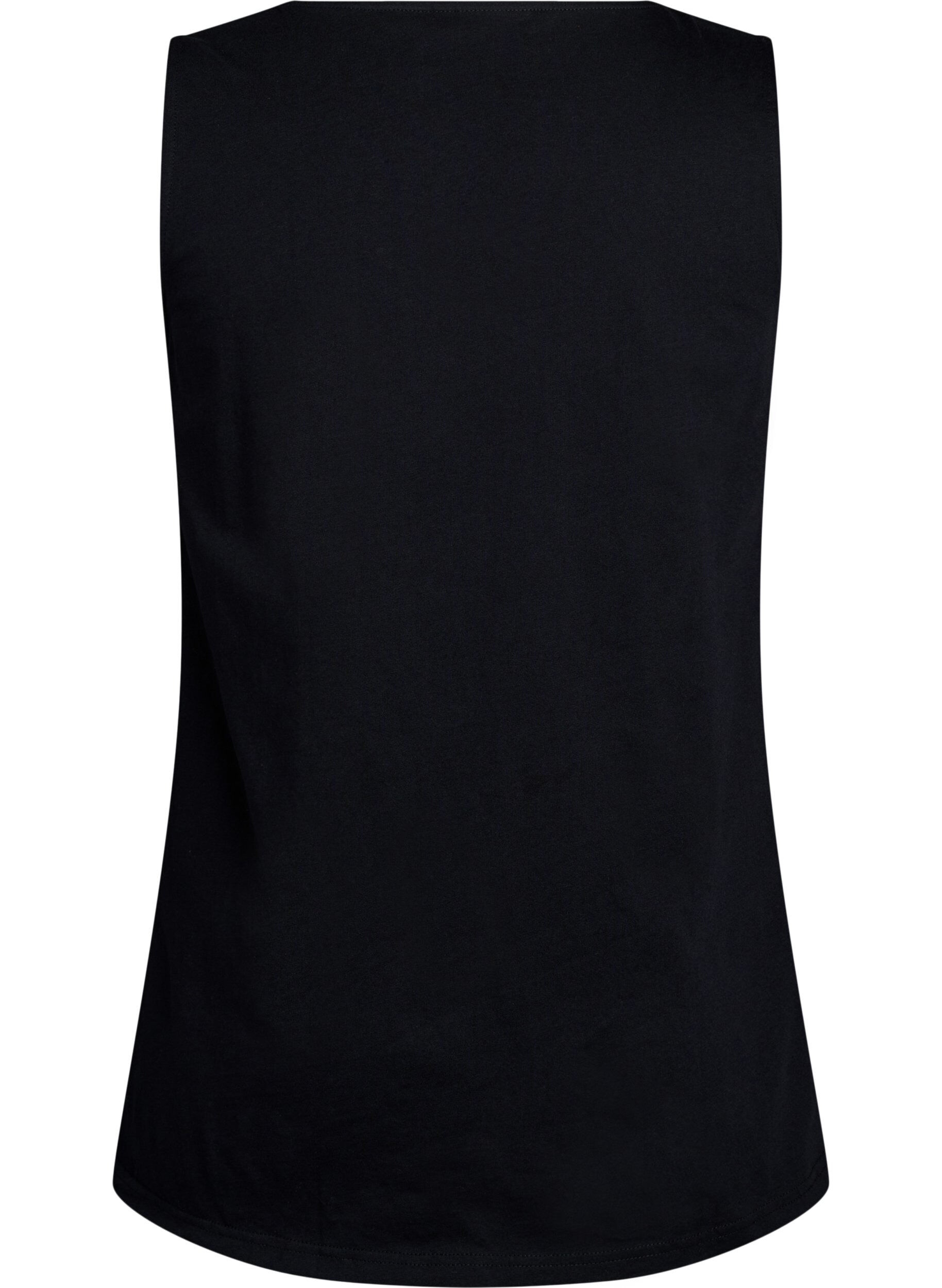 Zizzifashion Cotton top with a-shape, Black, Packshot image number 1