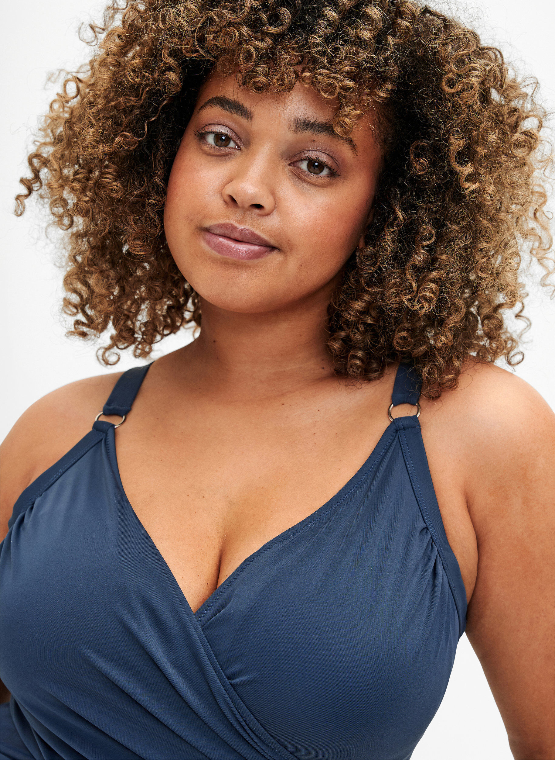 Zizzifashion Wrap swimsuit, Blue, Model image number 2